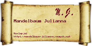 Mandelbaum Julianna névjegykártya